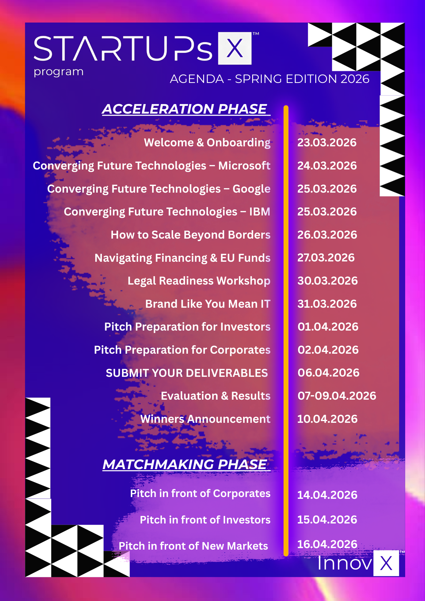 STARTUPsX Program Agenda - Spring Edition 2026